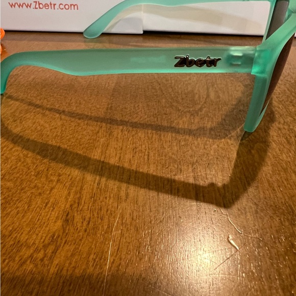 Zbetr The Jig #2 sunglasses NWOT aqua green mirrored - Picture 4 of 8